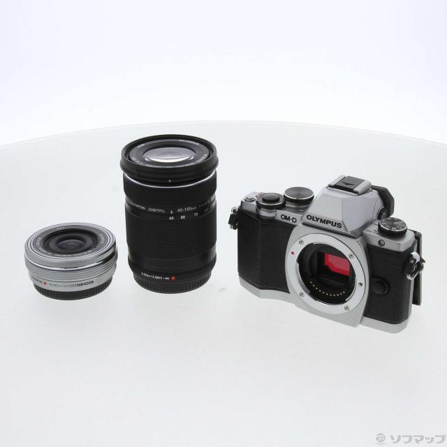 (中古)OLYMPUS OM-D E-M10 EZ ダブルズームキット (シルバー)(352-ud)
