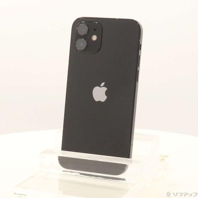 (中古)Apple iPhone12 64GB ブラック MGHN3J/A SIMフリー(348-ud)