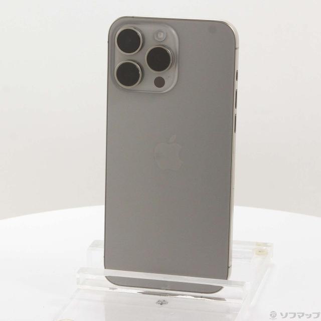 (中古)Apple iPhone15 Pro Max 256GB ナチュラルチタニウム MU6R3J/A SIMフリー(377-ud)