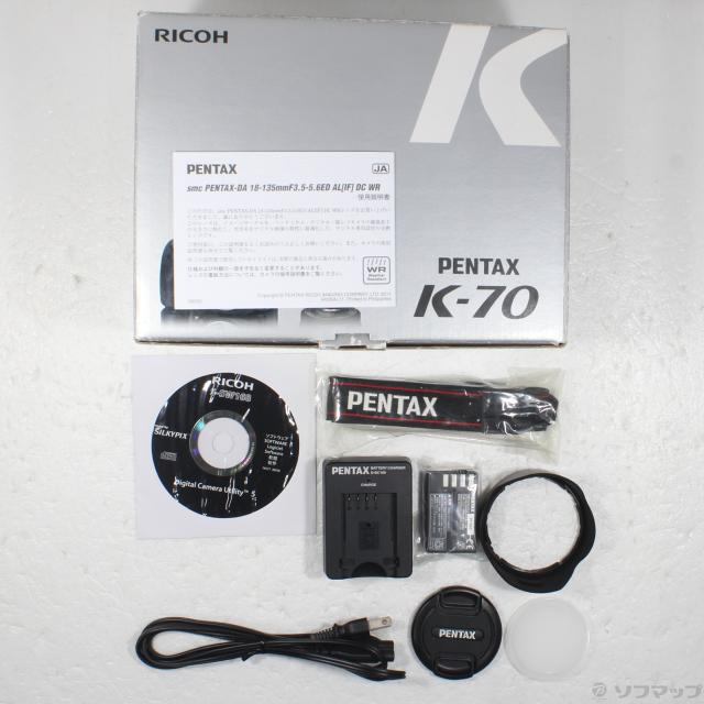 中古)PENTAX K-70 (シルキーシルバー) 18-135WR レンズキット (2424万