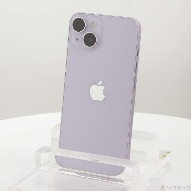 (中古)Apple iPhone14 128GB パープル MPUY3J/A SIMフリー(262-ud)