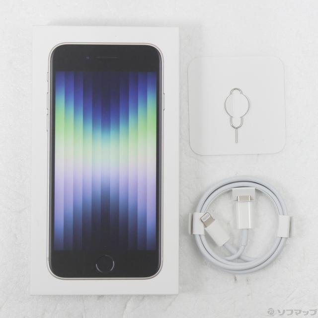 (中古)Apple iPhone SE 第3世代 128GB スターライト MMYG3J/A SIMフリー(305-ud)