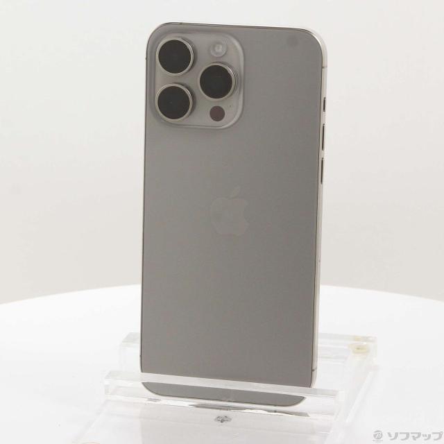 (中古)Apple iPhone15 Pro Max 256GB ナチュラルチタニウム MU6R3J/A SIMフリー(377-ud)
