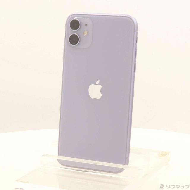 (中古)Apple iPhone11 128GB パープル NWM52J/A SIMフリー(269-ud)