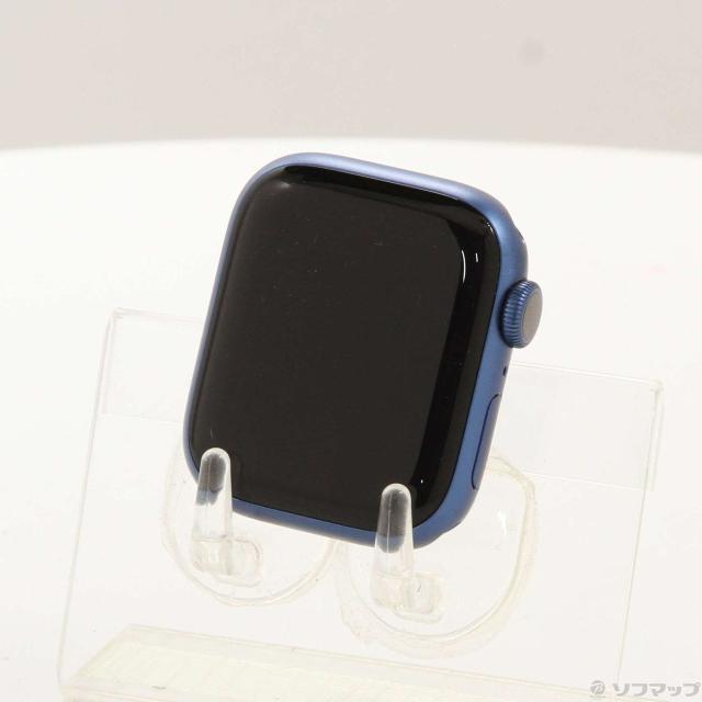 (中古)Apple Apple Watch Series 7 GPS 41mm ブルーアルミニウムケース バンド無し(251-ud)