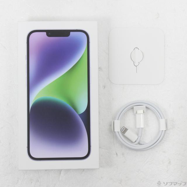 (中古)Apple iPhone14 256GB パープル MPW93J/A SIMフリー(349-ud)