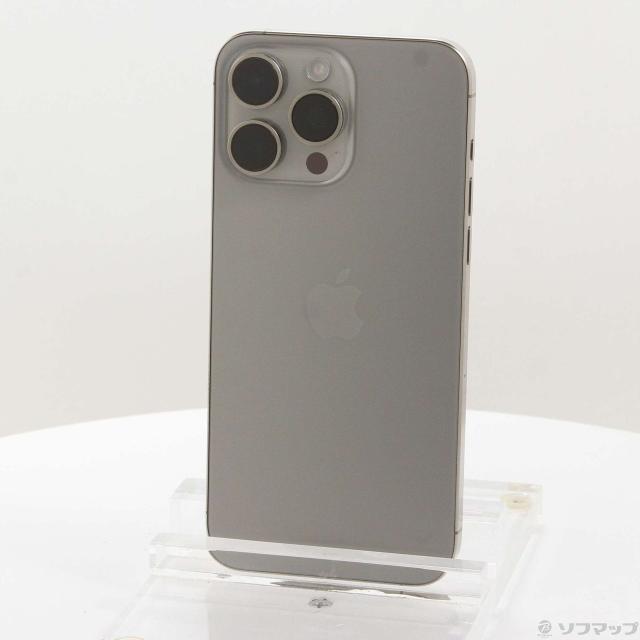 (中古)Apple iPhone15 Pro Max 256GB ナチュラルチタニウム MU6R3J/A SIMフリー(377-ud)