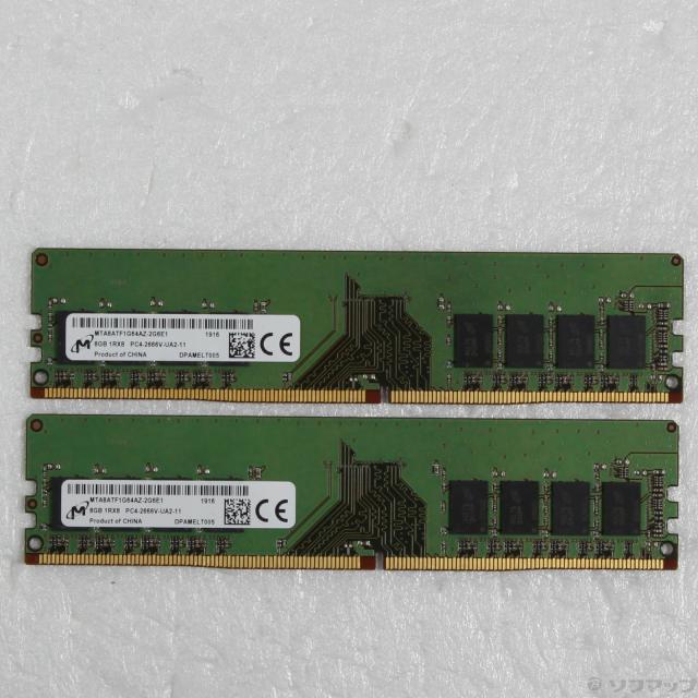 (中古)288P PC4-21300 DDR4-2666 16GB 8GB×2枚組(262-ud)
