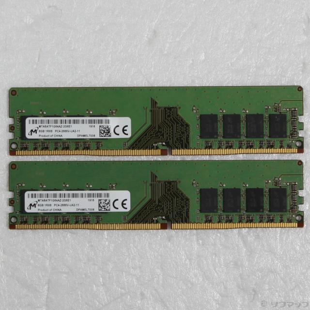 (中古)288P PC4-21300 DDR4-2666 16GB 8GB×2枚組(262-ud)