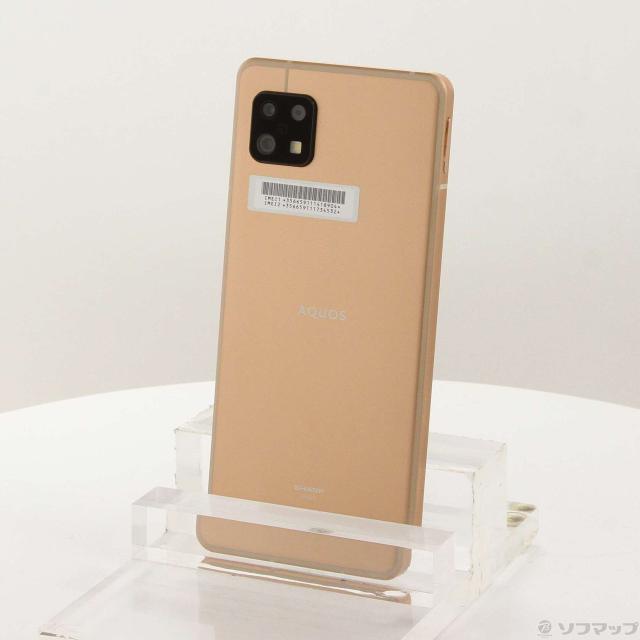 中古)SHARP AQUOS sense6 64GB ライトカッパー SHG05 au SIMフリー(349