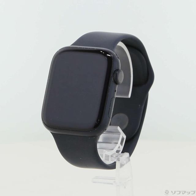 (中古)Apple Apple Watch Series 8 GPS 45mm ミッドナイトアルミニウムケース ミッドナイトスポーツバンド(276-ud)
