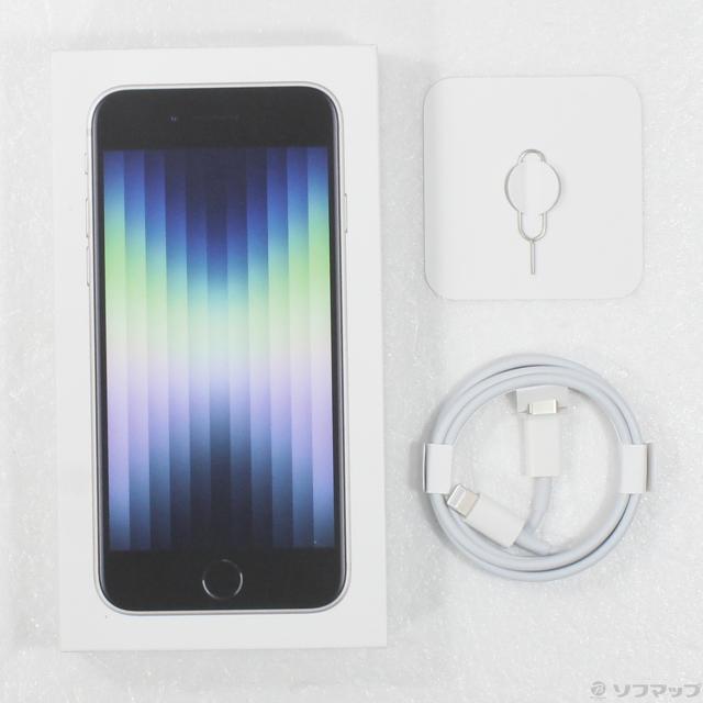 中古)Apple iPhone SE 第3世代 64GB スターライト MMYD3J/A SIMフリー 