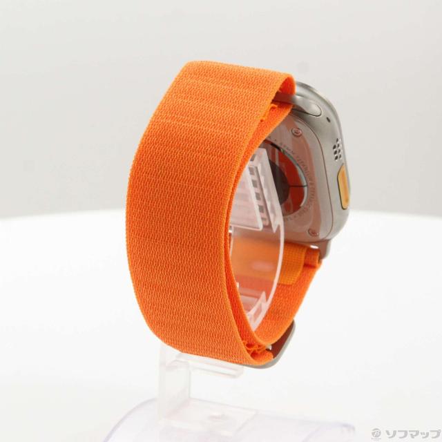 (中古)Apple Apple Watch Ultra GPS + Cellular 49mm チタニウムケース オレンジアルパインループ(262-ud)_2