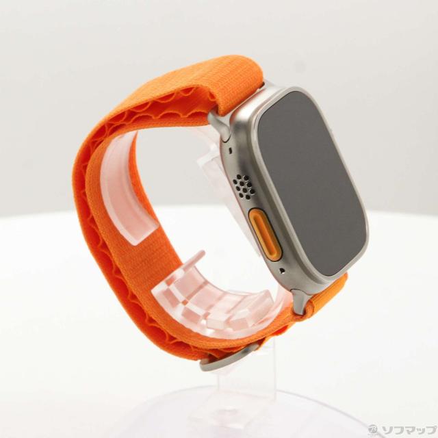 (中古)Apple Apple Watch Ultra GPS + Cellular 49mm チタニウムケース オレンジアルパインループ(262-ud)_3