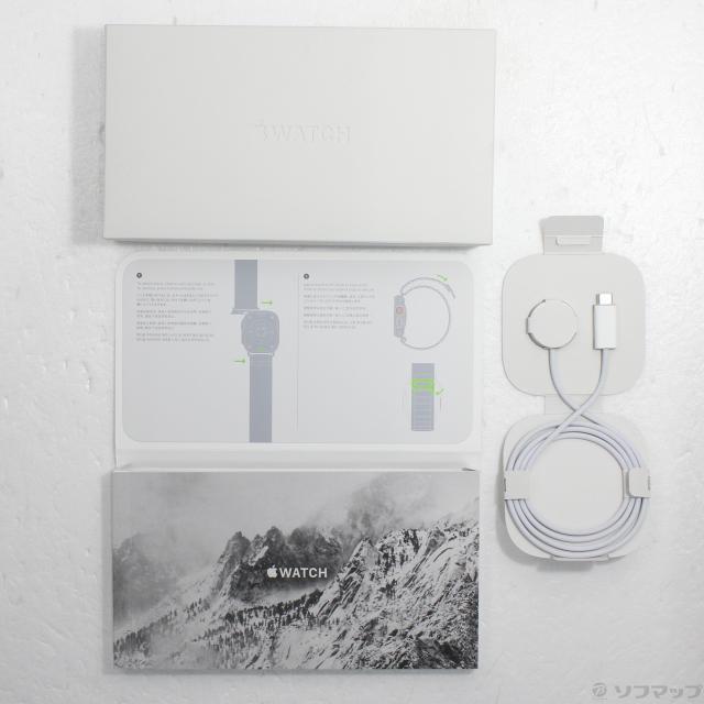 (中古)Apple Apple Watch Ultra GPS + Cellular 49mm チタニウムケース オレンジアルパインループ(262-ud)_4