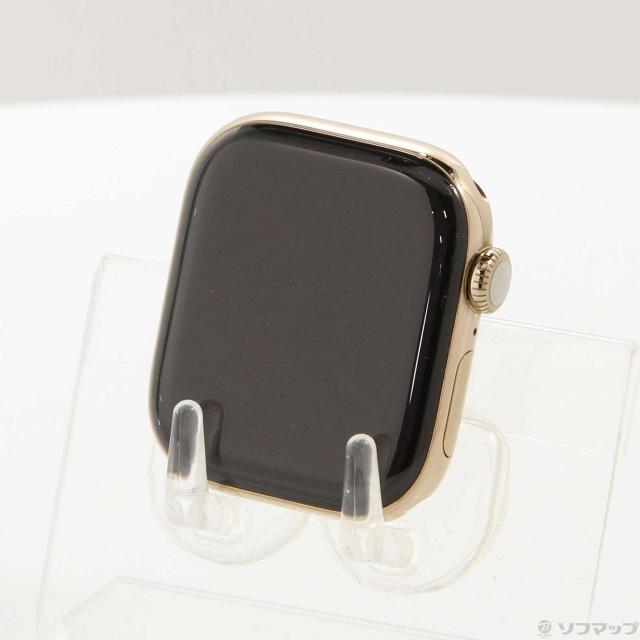(中古)Apple (展示品) Apple Watch Series 10 GPS + Cellular 42mm ゴールドチタニウムケース バンド無し(269-ud)
