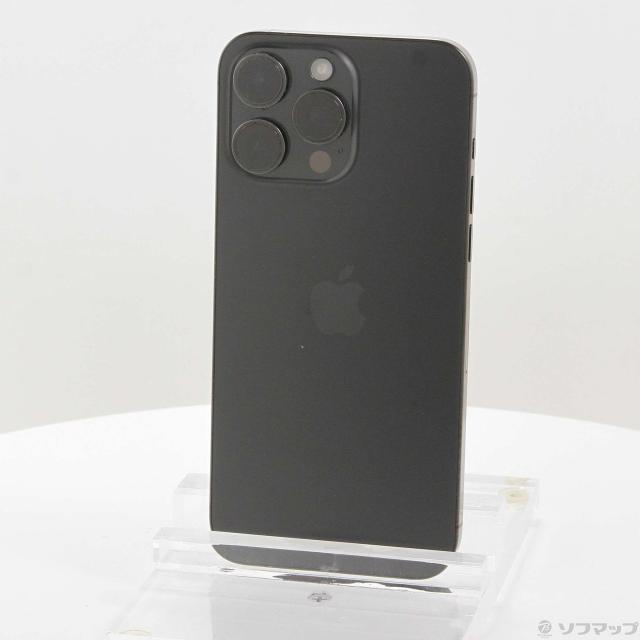 (中古)Apple iPhone15 Pro Max 256GB ブラックチタニウム MU6P3J/A SIMフリー(377-ud)