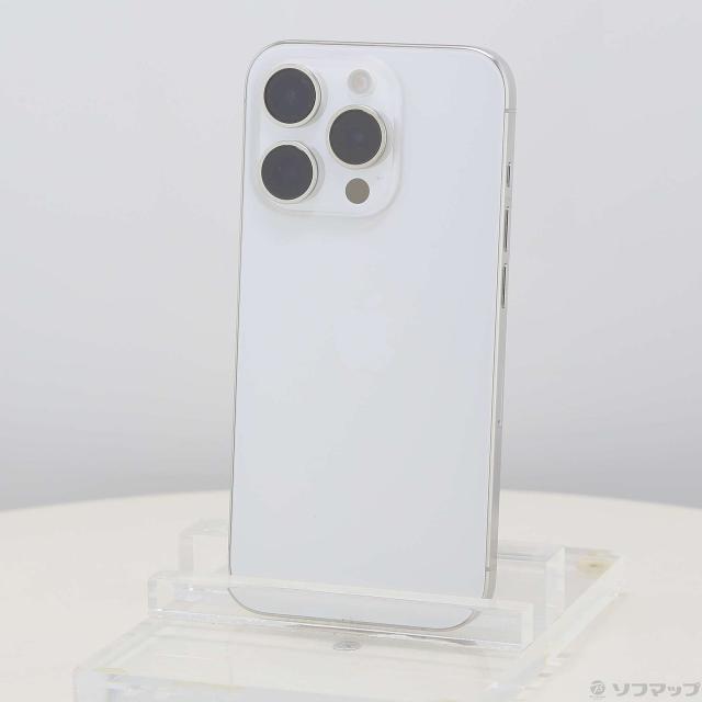 (中古)Apple iPhone15 Pro 256GB ホワイトチタニウム MTUD3J/A SIMフリー(269-ud)