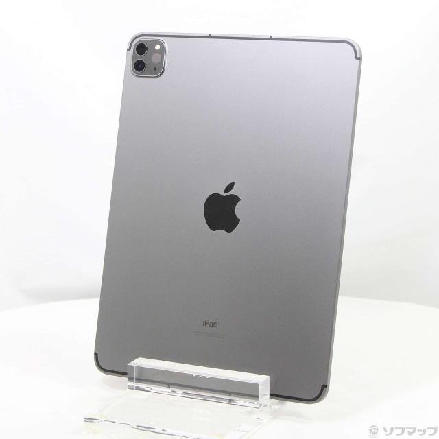 (中古)Apple iPad Pro 11インチ 第3世代 256GB スペースグレイ MHW73J/A auロック解除SIMフリー(269-ud)