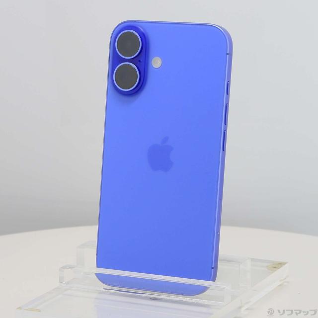 (中古)Apple iPhone16 256GB ウルトラマリン MYE03J/A SIMフリー(276-ud)