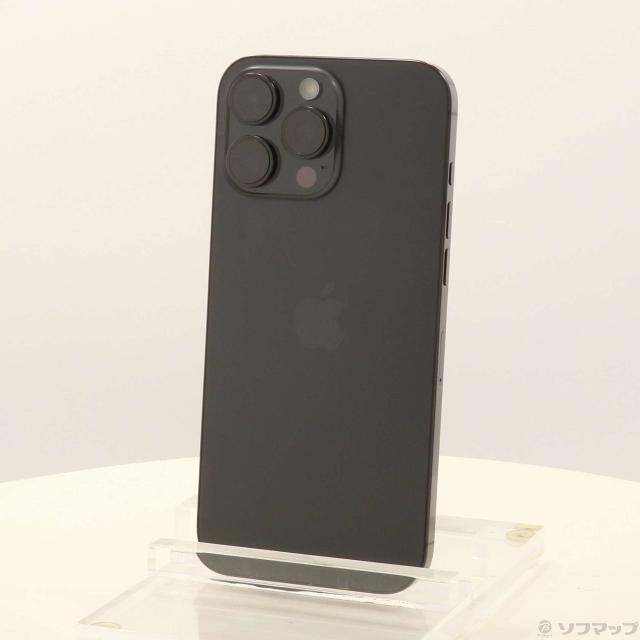 (中古)Apple iPhone16 Pro Max 256GB ブラックチタニウム MYWG3J/A SIMフリー(377-ud)
