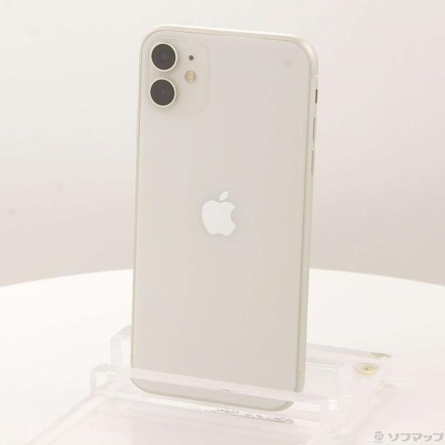 (中古)Apple iPhone11 64GB ホワイト MWLU2J/A SIMフリー(262-ud)