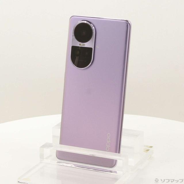 (中古)OPPO OPPO Reno10 Pro 5G 256GB グロッシーパープル A302OP Softbank SIMフリー(276-ud)