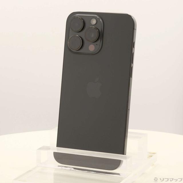 (中古)Apple iPhone15 Pro Max 256GB ブラックチタニウム MU6P3J/A SIMフリー(348-ud)