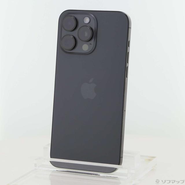 (中古)Apple iPhone15 Pro Max 256GB ブラックチタニウム MU6P3J/A SIMフリー(258-ud)