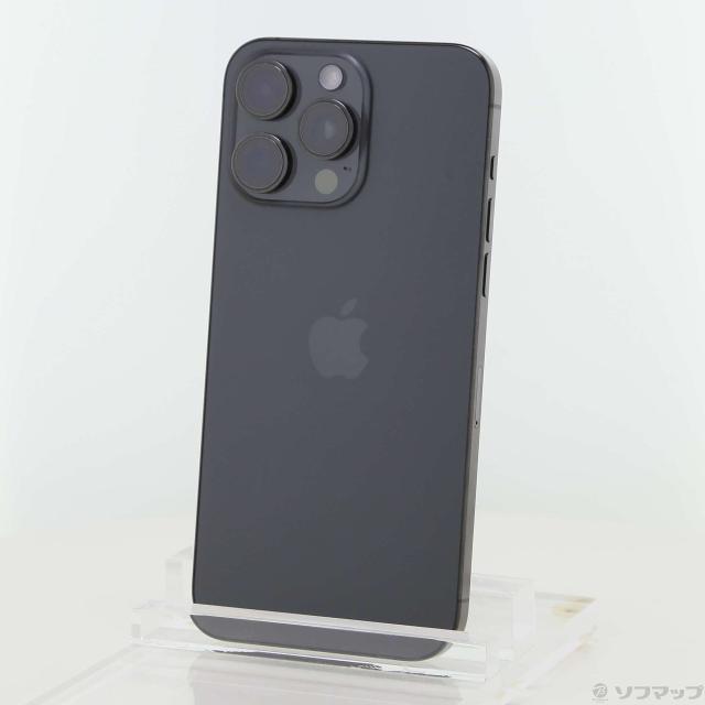 (中古)Apple iPhone15 Pro Max 256GB ブラックチタニウム MU6P3J/A SIMフリー(349-ud)