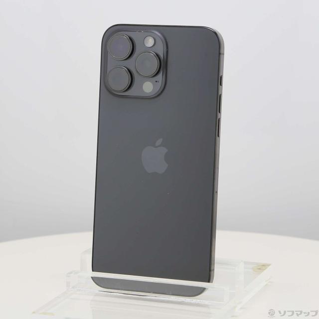 (中古)Apple iPhone15 Pro Max 256GB ブラックチタニウム MU6P3J/A SIMフリー(371-ud)