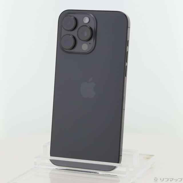 (中古)Apple iPhone15 Pro Max 256GB ブラックチタニウム MU6P3J/A SIMフリー(349-ud)
