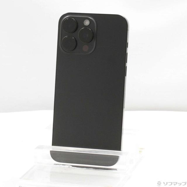 (中古)Apple iPhone15 Pro Max 256GB ブラックチタニウム MU6P3J/A SIMフリー(352-ud)