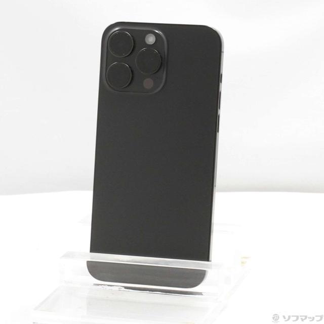 (中古)Apple iPhone15 Pro Max 256GB ブラックチタニウム MU6P3J/A SIMフリー(196-ud)