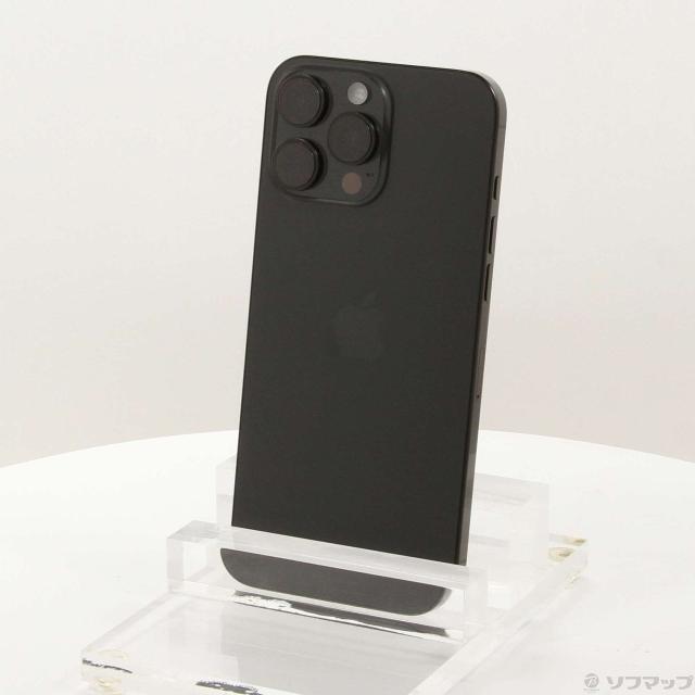 (中古)Apple iPhone16 Pro Max 256GB ブラックチタニウム MYWG3J/A SIMフリー(377-ud)