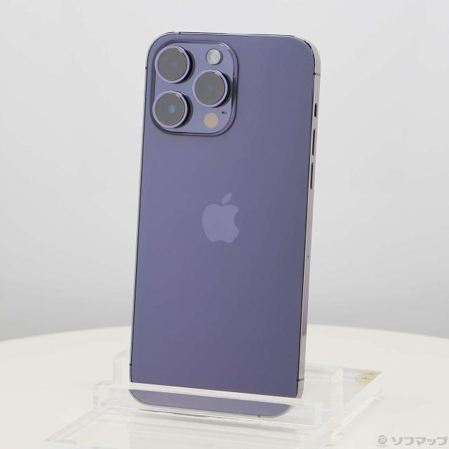(中古)Apple iPhone14 Pro Max 256GB ディープパープル MQ9E3J/A SIMフリー(305-ud)