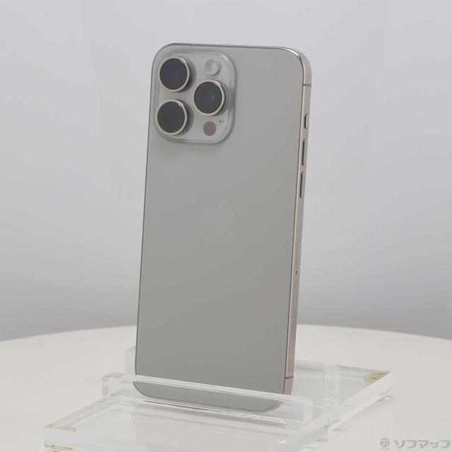 (中古)Apple iPhone15 Pro Max 256GB ナチュラルチタニウム MU6R3J/A SIMフリー(349-ud)