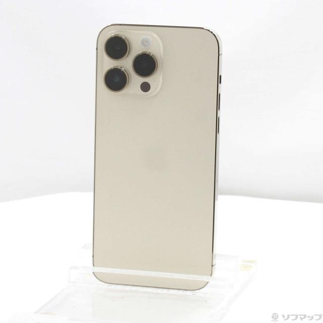 (中古)Apple iPhone14 Pro Max 128GB ゴールド MQ983J/A SIMフリー(251-ud)