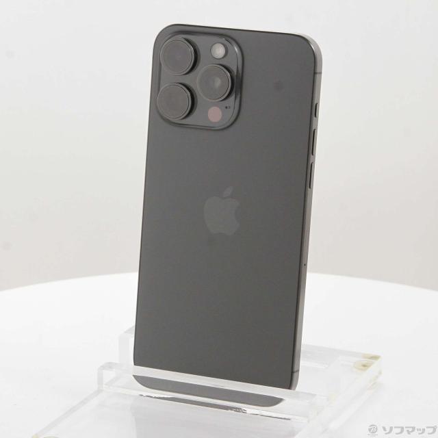 (中古)Apple iPhone15 Pro Max 256GB ブラックチタニウム MU6P3J/A SIMフリー(305-ud)