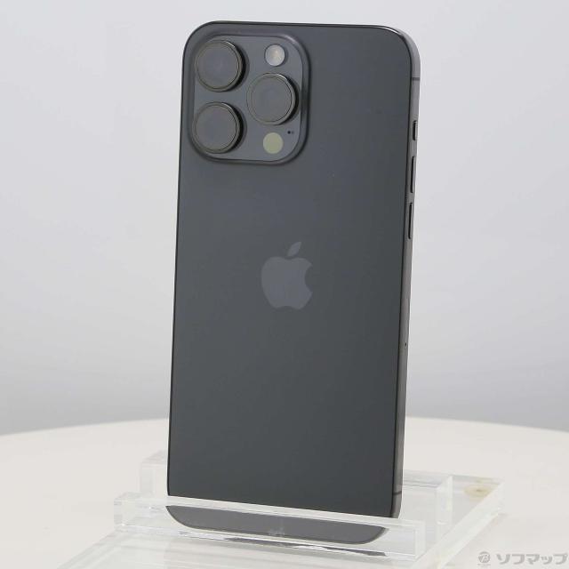 (中古)Apple iPhone15 Pro Max 256GB ブラックチタニウム MU6P3J/A SIMフリー(276-ud)
