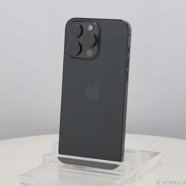 (中古)Apple iPhone15 Pro Max 256GB ブラックチタニウム MU6P3J/A SIMフリー(295-ud)
