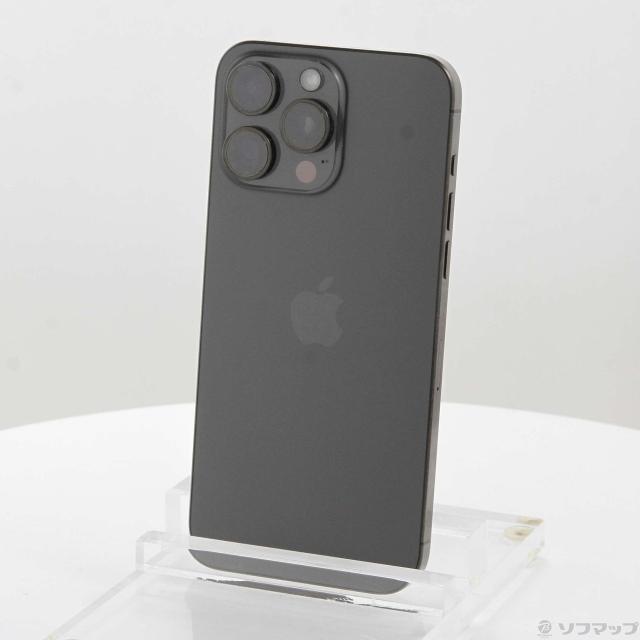 (中古)Apple iPhone15 Pro Max 256GB ブラックチタニウム MU6P3J/A SIMフリー(349-ud)