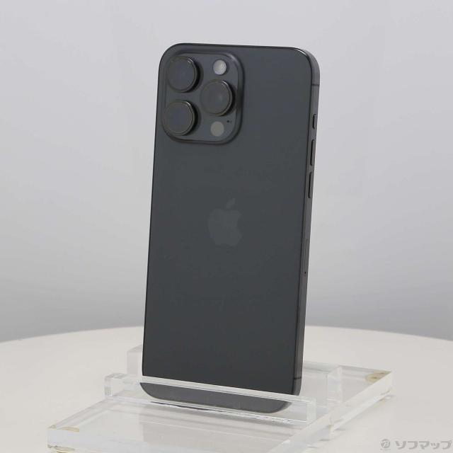 (中古)Apple iPhone15 Pro Max 256GB ブラックチタニウム MU6P3J/A SIMフリー(198-ud)