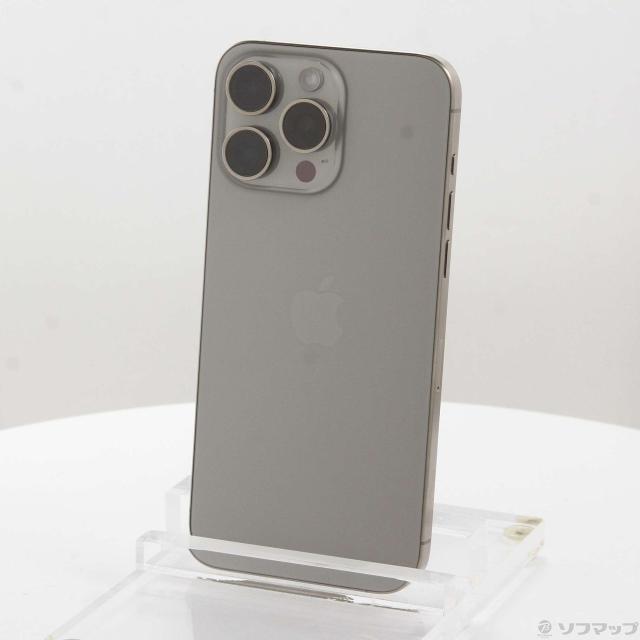 (中古)Apple iPhone15 Pro Max 256GB ナチュラルチタニウム MU6R3J/A SIMフリー(348-ud)