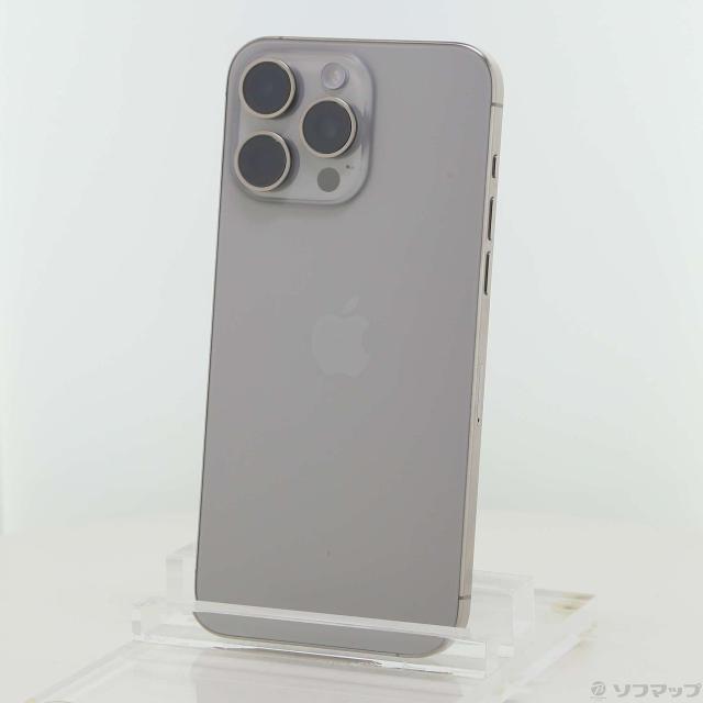 (中古)Apple iPhone15 Pro Max 256GB ナチュラルチタニウム MU6R3J/A SIMフリー(258-ud)