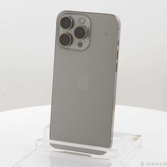 (中古)Apple iPhone15 Pro Max 256GB ナチュラルチタニウム MU6R3J/A SIMフリー(348-ud)
