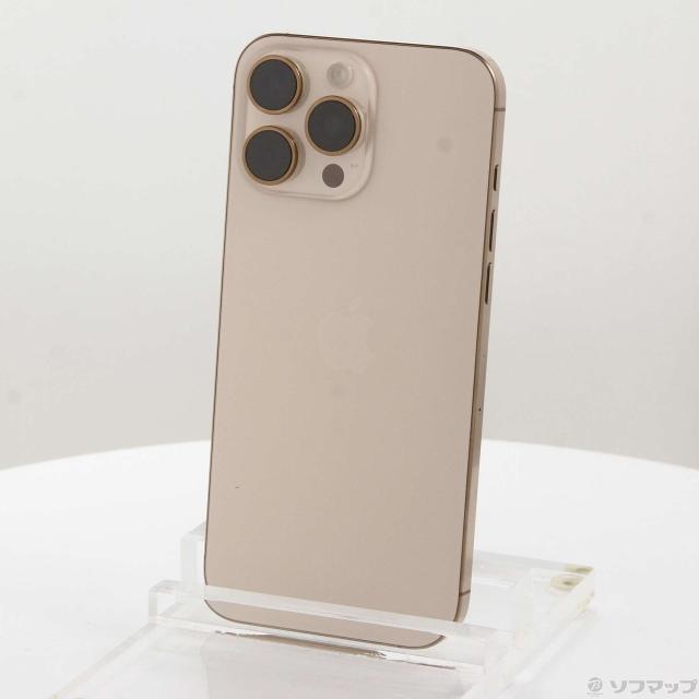 (中古)Apple iPhone16 Pro Max 256GB デザートチタニウム MYWJ3J/A SIMフリー(262-ud)