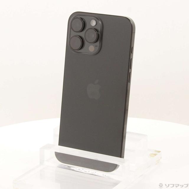 (中古)Apple iPhone16 Pro Max 512GB ブラックチタニウム MYWL3J/A SIMフリー(198-ud)