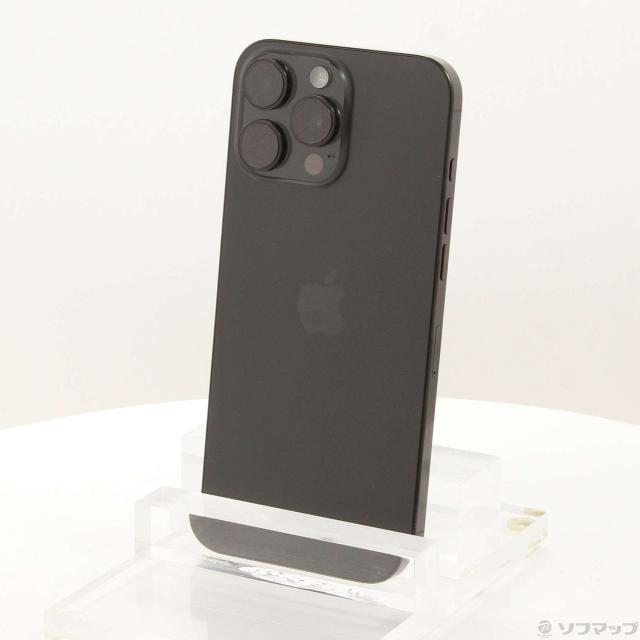 (中古)Apple iPhone16 Pro Max 512GB ブラックチタニウム MYWL3J/A SIMフリー(198-ud)