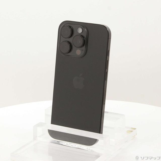 (中古)Apple iPhone16 Pro 128GB ブラックチタニウム MYMV3J/A SIMフリー(258-ud)